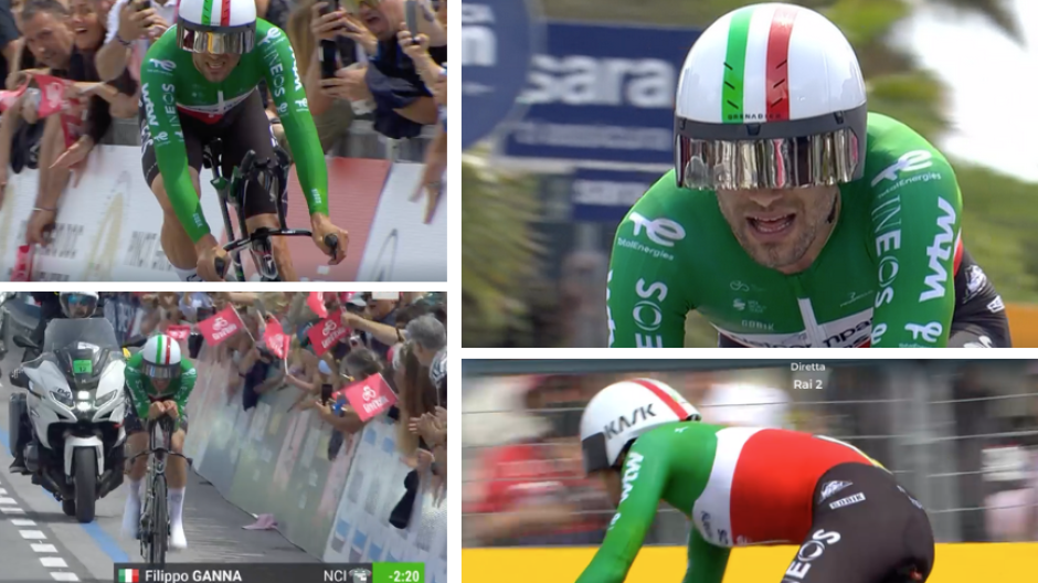 Ganna domina la cronometro: settima vittoria contro il tempo al Giro